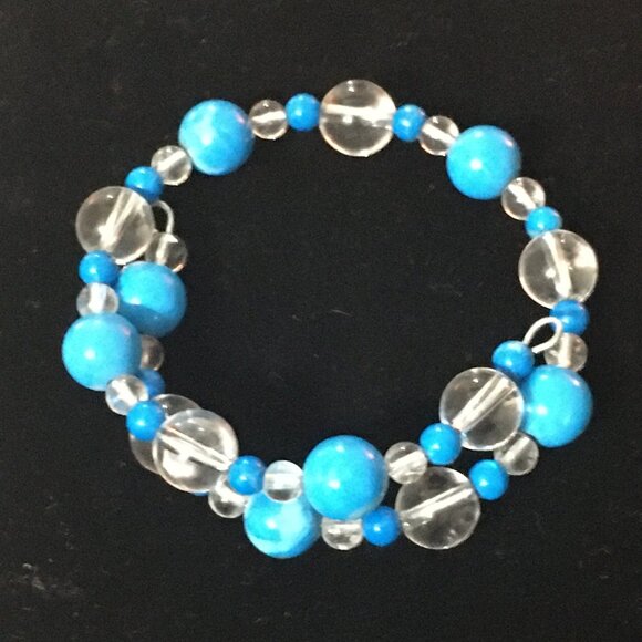 Blue Howlite & Quartz Bracelet - Picture 1 of 3